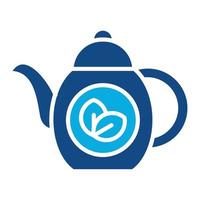 Teapot Glyph Two Color Icon vector