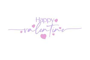Valentines Day typography handwritten calligraphy text template 6 vector
