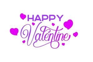 Valentines Day typography handwritten calligraphy text template 7 vector