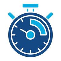 Timer Glyph Two Color Icon vector