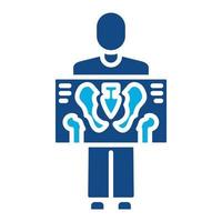 Man X ray Glyph Two Color Icon vector