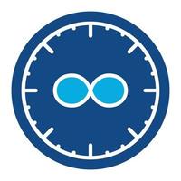 Time Loop Glyph Two Color Icon vector