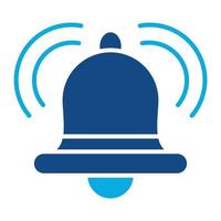 Ring Bell Glyph Two Color Icon vector