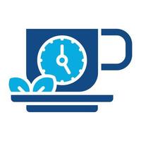 Tea Time Glyph Two Color Icon vector