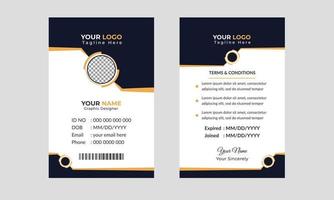 Corporate  Modern abstract Id Card design template Vector for Employee. Creative business employee Identity Card template.