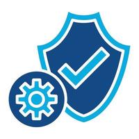 Quality Assurance Glyph Two Color Icon vector