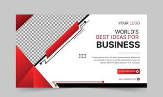 Trendy Youtube thumbnail for business promotion workshop template Premium Vector