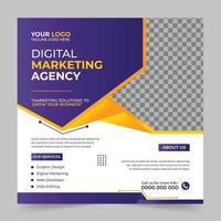 Trendy Professional digital business agency marketing social media post and banner template design. Promotion Corporate advertising Web Banner Ads Stories flyer poster vector