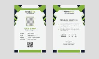 vector de plantilla de diseño de tarjeta de identificación abstracta moderna corporativa para empleado. plantilla de tarjeta de identidad de empleado de negocios creativos.