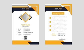 Corporate  Modern abstract Id Card design template Vector for Employee. Creative business employee Identity Card template.