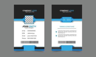 vector de plantilla de diseño de tarjeta de identificación abstracta moderna corporativa para empleado. plantilla de tarjeta de identidad de empleado de negocios creativos.