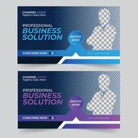 Trendy Youtube thumbnail for business promotion workshop template Premium Vector