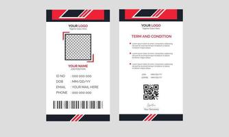 vector de plantilla de diseño de tarjeta de identificación abstracta moderna corporativa para empleado. plantilla de tarjeta de identidad de empleado de negocios creativos.