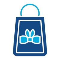 Shopping Bag Glyph Two Color Icon vector