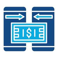 Money Transfer Glyph Two Color Icon vector