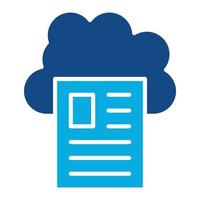 Cloud Storage Glyph Two Color Icon vector