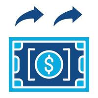 Cash Flow Glyph Two Color Icon vector