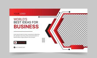 Trendy Youtube thumbnail for business promotion workshop template Premium Vector