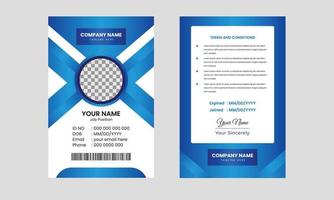 Corporate  Modern abstract Id Card design template Vector for Employee. Creative business employee Identity Card template.