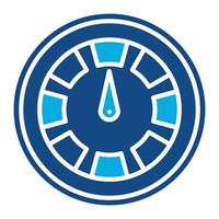 Speedometer Glyph Two Color Icon vector