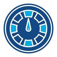 Speedometer Glyph Two Color Icon vector