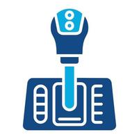 Gearshift Glyph Two Color Icon vector