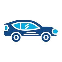 Racing Car Glyph Two Color Icon vector