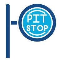 Pit Stop Glyph Two Color Icon vector