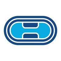 Race Track Glyph Two Color Icon vector
