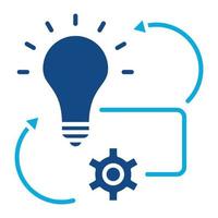 Project Implementation Glyph Two Color Icon vector