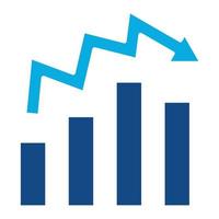 Stats Glyph Two Color Icon vector