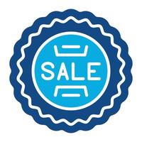 Sale Sticker Glyph Two Color Icon vector