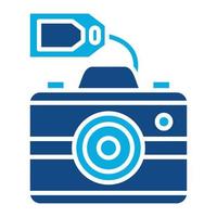 Camera Sale Glyph Two Color Icon vector