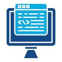 Programmer Glyph Two Color Icon vector