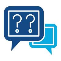 Questions Glyph Two Color Icon vector