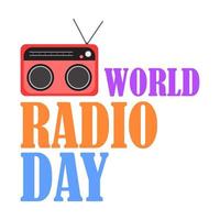 World radio day vector illustration
