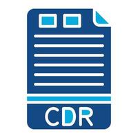 CDR Glyph Two Color Icon vector