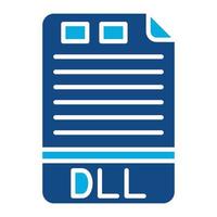 DLL Glyph Two Color Icon vector