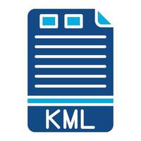 KML Glyph Two Color Icon vector