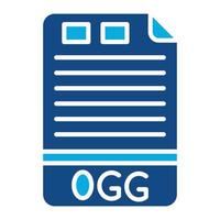 OGG Glyph Two Color Icon vector