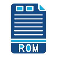 ROM Glyph Two Color Icon vector