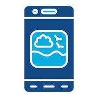 Mobile Image Glyph Two Color Icon vector