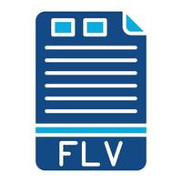 FLV Glyph Two Color Icon vector