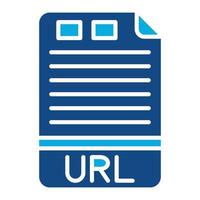 URL Glyph Two Color Icon vector