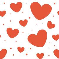 cute pattern of hearts for Valentine's Day vector