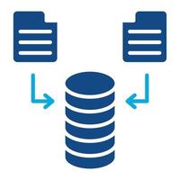 Data Flow Glyph Two Color Icon vector