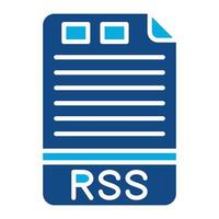 RSS Glyph Two Color Icon vector