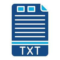 TXT Glyph Two Color Icon vector