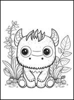 Monster Coloring Pages for Kids vector