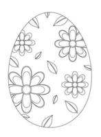 Easter Egg Coloring pages vector